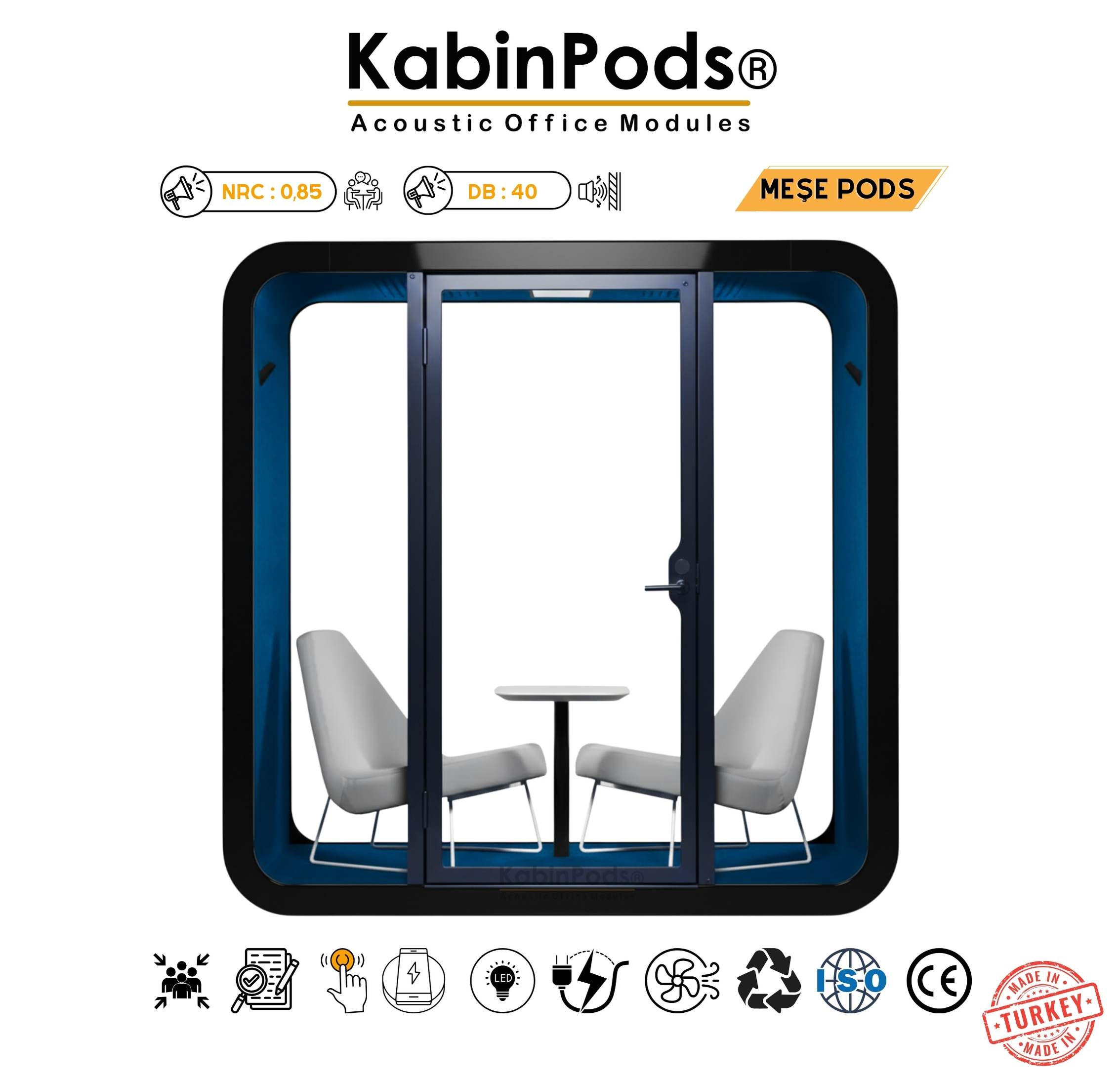 Akustik Ofis Toplantı Kabini  - Toplantı Kabini Ürün Görseli